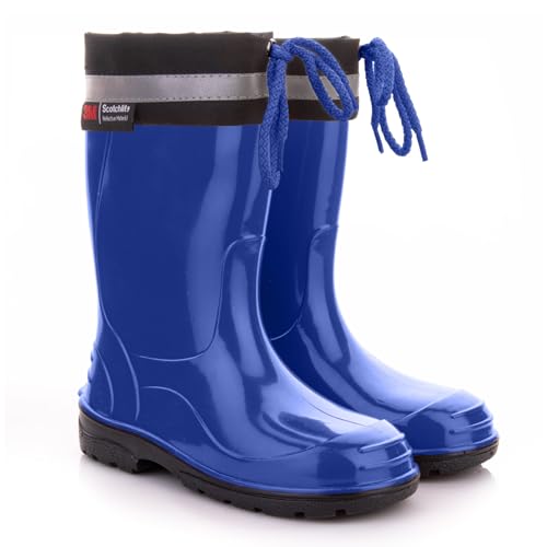 LEMIGO Kinder Gummistiefel Regenstiefel mit Stulpe KIM (28, blau) von LEMIGO