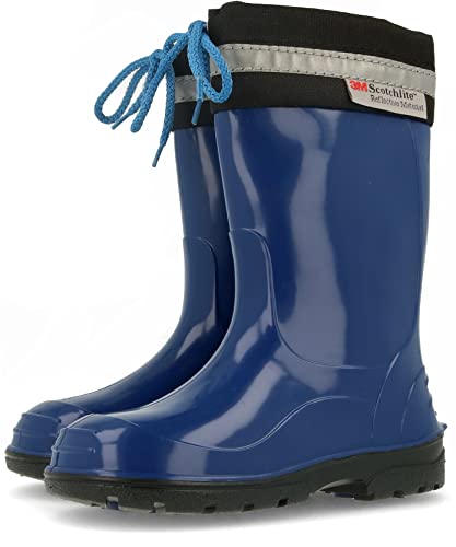 Lemigo Kim Kinder Gummistiefel für Jungen und Mädchen und Kinder, Regenschnee, Gummistiefel, blau, 19 EU von LEMIGO