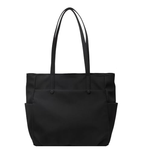 LERONO Taschen für Damen, 2024 Umhängetaschen, große Kapazität, Einkaufstasche, spritzwassergeschützt, Reisetaschen, Handtasche, Nylontasche für Damen, Mädchen, Schulbuchtasche, Schwarz von LERONO