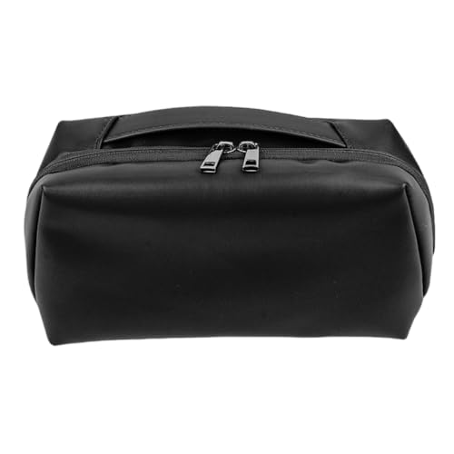 LERONO Taschen für Damen, große Kapazität, Reise-Kosmetiktasche, PU-Leder, Make-up-Tasche, Kulturbeutel, perfekt für die Aufbewahrung von Kosmetika und Pinseln, Schwarz von LERONO