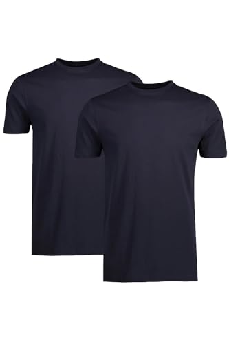 LERROS Herren Doppelpack Rundhalsausschnitt T-Shirt, Navy, XXL EU von LERROS