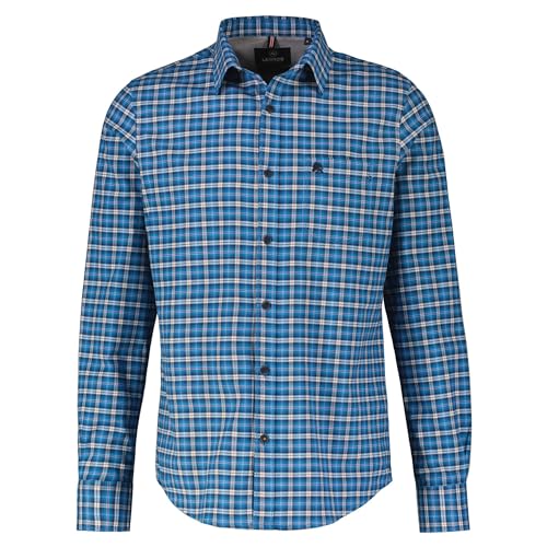 LERROS - Herren Langarmhemd Flanellhemd Regular FIT (23O1058), Größe:XL, Farbe:Vivid Blue (449) von LERROS