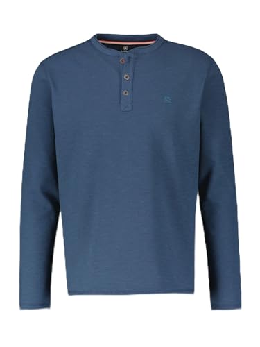 LERROS - Herren Langarmshirt mit Serafinoausschnitt (23D4910), Größe:XL, Farbe:Storm Blue (448) von LERROS