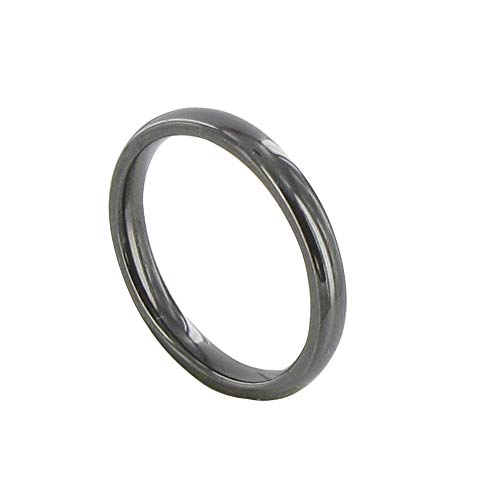 LES POULETTES BIJOUX - Black Keramik Ring Ring - 3mm - grobe 50 (15.9) von LES POULETTES BIJOUX