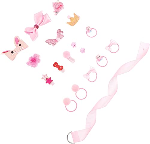 Haarspangen, Haarnadel-Haarspangen, modische Haarspangen for Damen, Damen- und Mädchen-Kopfbedeckungs-Werkzeug-Zubehör, 18-teiliges Kopfschmuck-Set, einzigartiges, modisches, hübsches rosa Haarseil, M von LEVINE