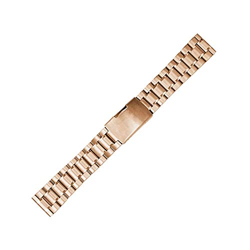 Metall-Uhrenarmband, Metall-Ersatzband, Uhrenarmbänder, 18 mm, 20 mm, 22 mm, 24 mm, universelles Edelstahl-Uhrenarmband for Herren und Damen, solides Metall-Uhrenarmband (Farbe: Gold, Größe: 20 mm) ( von LEVINE