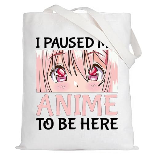 LEVLO Anime Girl Kosmetiktasche Amine Spice Girl Inspired Gift I Paused My Anime To Be Here Make-up Reißverschluss Tasche Anime Cosplay Merchandise, My Anime Tragetasche, Kosmetiktasche von LEVLO