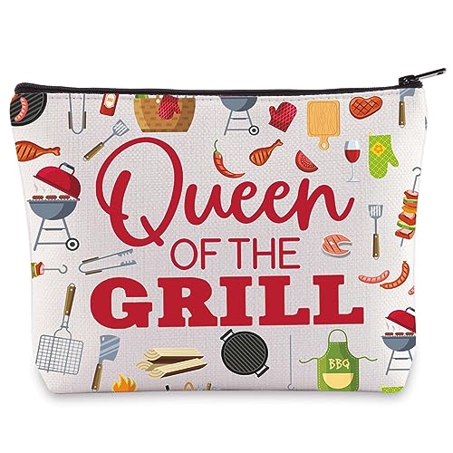 LEVLO Queen Of The Grill Reißverschlusstasche Tasche Griller Geschenk BBQ Zubehör Organizer Tasche Kochen Schule Abschluss Geschenk, Der Grill von LEVLO