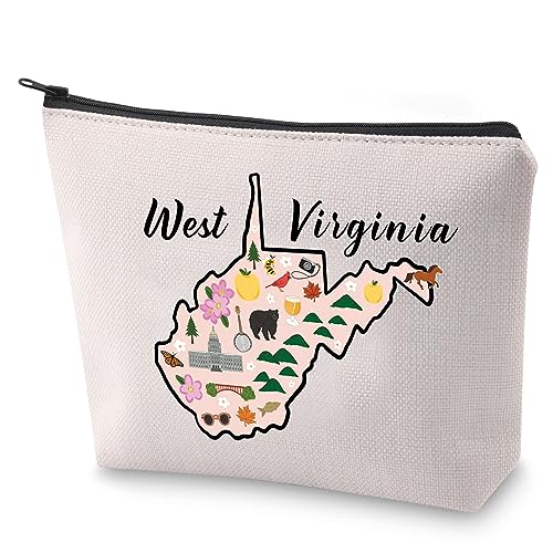 West Virginia Map Kosmetiktasche WV Geschenk West Virginia Reise Make-up Tasche Geschenk für West Virginia Liebhaber, West Virginia von LEVLO