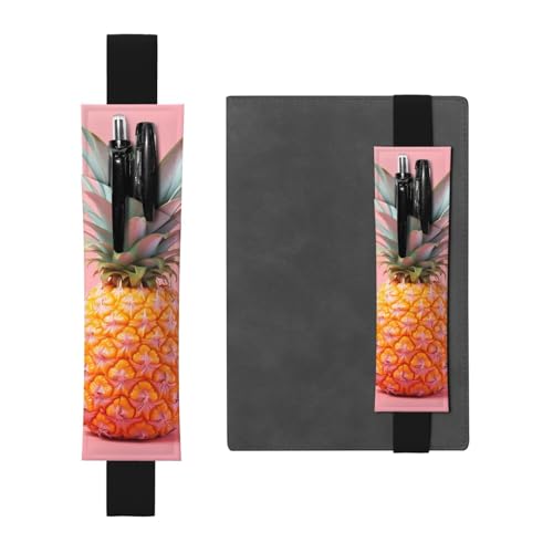 LHCVSFGW Elastischer Stifthalter für Notizbuch, Lesezeichen, PU-Leder, Stifthalter mit verstellbarem Band, Stifteetui, Ananas-Federmäppchen, Federmäppchen für Planer, Ordner, Bücher, Schwarz LHCVSFGW Elastischer Stifthalter für Notizbuch, Lesezeichen, PU-Leder, Stifthalter mit verstellbarem Band, Stifteetui, Ananas-Federmäppchen, Federmäppchen für Planer, Ordner, Bücher, Schwarz von LHCVSFGW