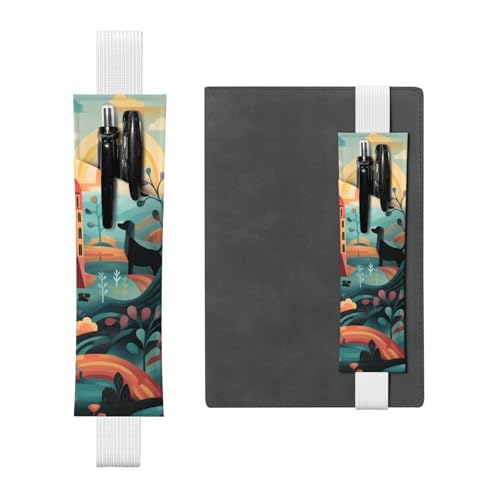 LHCVSFGW Elastischer Stifthalter für Notizbuch, Lesezeichen, PU-Leder, Stifthalter mit verstellbarem Band, Stifteetui, Dackel-Motiv, Federmäppchen für Planer, Ordner, Bücher, weiß, Einheitsgröße LHCVSFGW Elastischer Stifthalter für Notizbuch, Lesezeichen, PU-Leder, Stifthalter mit verstellbarem Band, Stifteetui, Dackel-Motiv, Federmäppchen für Planer, Ordner, Bücher, weiß, Einheitsgröße von LHCVSFGW