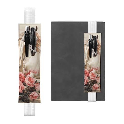 LHCVSFGW Elastischer Stifthalter für Notizbuch, Lesezeichen, PU-Leder, Stifthalter mit verstellbarem Band, Stifteetui, Federmäppchen für Planer, Ordner, Bücher, weiß, Einheitsgröße LHCVSFGW Elastischer Stifthalter für Notizbuch, Lesezeichen, PU-Leder, Stifthalter mit verstellbarem Band, Stifteetui, Federmäppchen für Planer, Ordner, Bücher, weiß, Einheitsgröße von LHCVSFGW