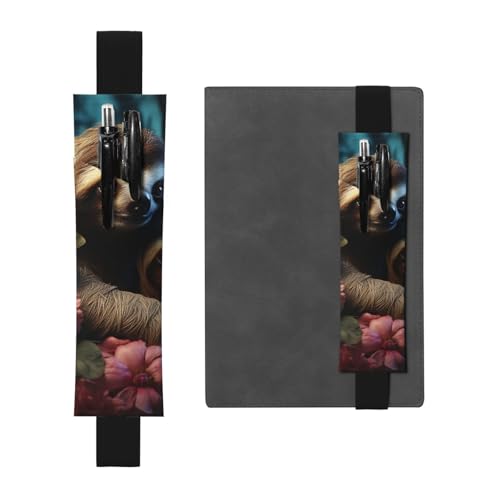 LHCVSFGW Elastischer Stifthalter für Notizbuch, Lesezeichen, PU-Leder, Stifthalter mit verstellbarem Band, Stifteetui, ein Faultier und ein Baby-Faultier, Federmäppchen für Planer, Ordner, Bücher LHCVSFGW Elastischer Stifthalter für Notizbuch, Lesezeichen, PU-Leder, Stifthalter mit verstellbarem Band, Stifteetui, ein Faultier und ein Baby-Faultier, Federmäppchen für Planer, Ordner, Bücher von LHCVSFGW