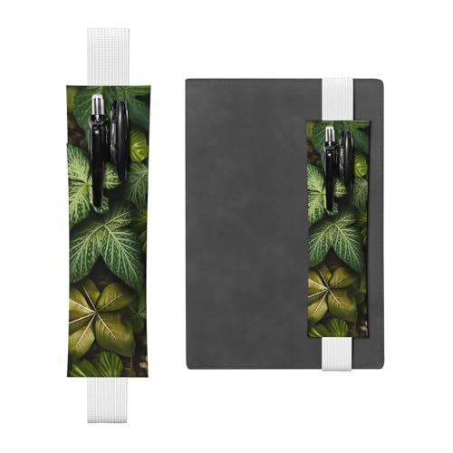 LHCVSFGW Elastischer Stifthalter für Notizbuch, Lesezeichen, PU-Leder, Stifthalter mit verstellbarem Band, Stifteetui, grüne Blätter und Pflanzen, Federmäppchen für Planer, Ordner, Bücher LHCVSFGW Elastischer Stifthalter für Notizbuch, Lesezeichen, PU-Leder, Stifthalter mit verstellbarem Band, Stifteetui, grüne Blätter und Pflanzen, Federmäppchen für Planer, Ordner, Bücher von LHCVSFGW