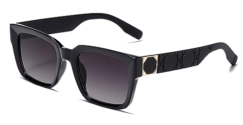 LHSDMOAT Mode dicke quadratische Sonnenbrille für Herren Damen, Vintage Chunky UV400 Schutz 90S Sonnenbrille, Retro Shopping Driving Photo Sonnenbrille von LHSDMOAT