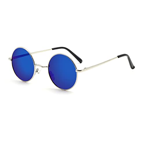 LHSDMOAT Polarisierte Runde Sonnenbrille Herren Damen, Retro UV400 Sonnenbrille, Vintage Angeln Golf Fahren Stilvoll Hippe Sonnenbrille von LHSDMOAT