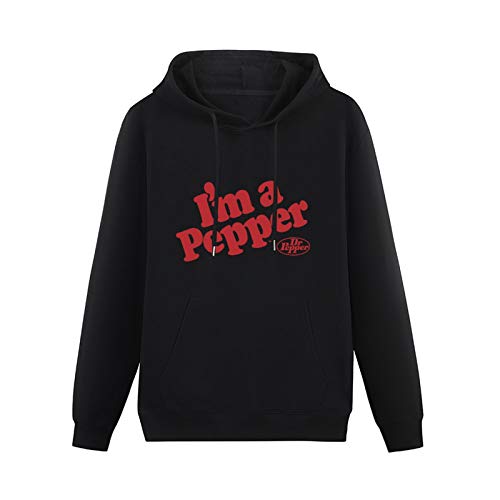 LIANFA Warm Sweatshirts Dr. Pepper Soft Drink I'm A Pepper Distressed Heavyweight Hooded Black XL von LIANFA