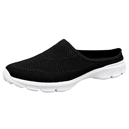 Damen Orthopädische Sneaker Sport Sommerschuhe Hinten Offen Barfussschuhe Herren Luftkissen Flache Schuhe Mesh Halbschuhe Schicke Weiche Walkingschuhe Frühling Slip on Schuhe Fußballschuhe von LIANGTUOHAI