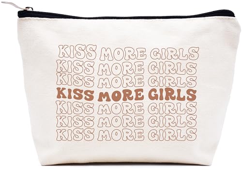 LIBIHUA Make-up-Tasche für Damen, Kosmetiktasche, Geschenke für sie, Reisetasche, Beige, 9.8 ″ W x 7″ H x 2.7″ Bottom, 719-kiss More Girls LIBIHUA Make-up-Tasche für Damen, Kosmetiktasche, Geschenke für sie, Reisetasche, Beige, 9.8 ″ W x 7″ H x 2.7″ Bottom, 719-kiss More Girls von LIBIHUA