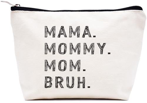 LIBIHUA Make-up-Tasche für Damen, Kosmetiktasche, Geschenke für sie, Reisetasche, Beige, 9.8 ″ W x 7″ H x 2.7″ Bottom, 725-Mama Mommy Mom Bruh LIBIHUA Make-up-Tasche für Damen, Kosmetiktasche, Geschenke für sie, Reisetasche, Beige, 9.8 ″ W x 7″ H x 2.7″ Bottom, 725-Mama Mommy Mom Bruh von LIBIHUA
