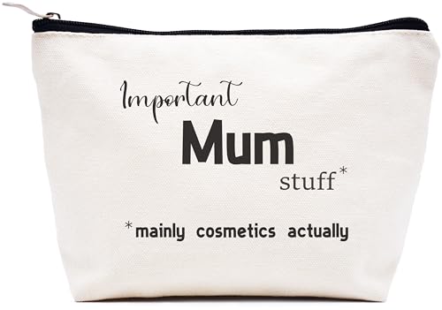 LIBIHUA Make-up-Tasche für Damen, Kosmetiktasche, Geschenke für sie, Reisetasche, Beige, 9.8 ″ W x 7″ H x 2.7″ Bottom, 734-3-important Mum Stuff LIBIHUA Make-up-Tasche für Damen, Kosmetiktasche, Geschenke für sie, Reisetasche, Beige, 9.8 ″ W x 7″ H x 2.7″ Bottom, 734-3-important Mum Stuff von LIBIHUA