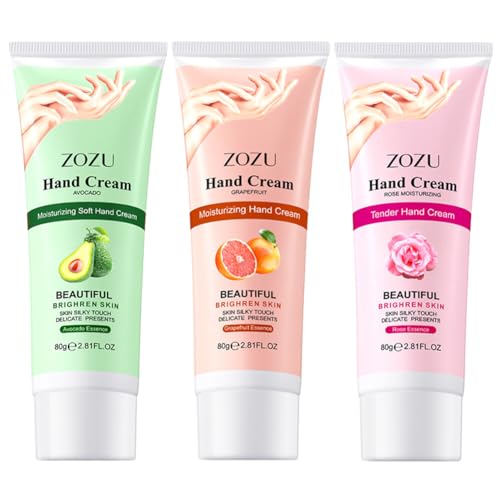 LICHENGTAI Handcreme Damen Geschenkset, 3 Pack Pflanzenduft Feuchtigkeitsspendend Handcreme Fußcreme Hände Fuß Feuchtigkeitscreme für den Winter, Pflegecreme zu Geburtstag, Weihnachten, Neujahr von LICHENGTAI