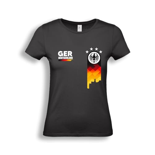 Deutschland - T-Shirt Trikot für Frauen EM 2024 - Germany - Europameisterschaft - Germany (3XL-Schwarz) von LIEBTASTISCH