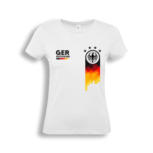 Deutschland - T-Shirt Trikot für Frauen EM 2024 - Germany - Europameisterschaft - Germany (3XL-Weiss) von LIEBTASTISCH