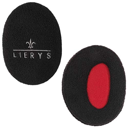 LIERYS Earbags Ohrenwärmer Damen/Herren - Ohrwärmer gefüttert mit Fleece - Schutz vor Wind/Kälte - Ohrenschützer in Large - umschließen Ohr völlig - Herbst/Winter schwarz von LIERYS