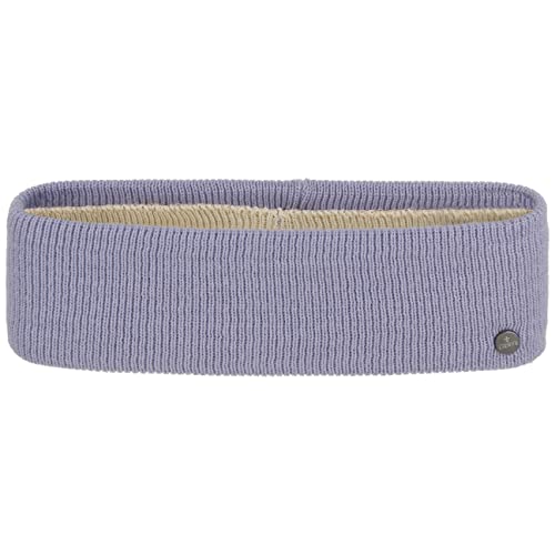 Lierys Mono Stirnband Damen/Herren 8 cm breit - Made in Germany - dreilagiges Strickband gefüttert mit Baumwolle - Rippstrick Ohrenwärmer 54-60 cm - Ohrenschutz Herbst/Winter flieder One Size von LIERYS