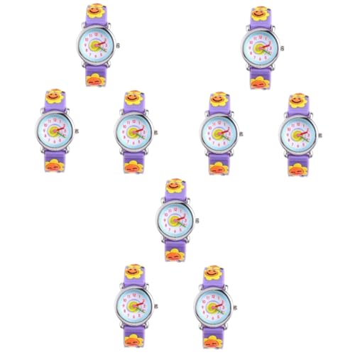 LIFKOME 3st Kinderuhr 3D wasserdichte Uhren Multifunktionsuhr Quartz Uhr wasserdichte Uhr Für Kinder Cartoon-Uhr Betrachten Schöne Uhr Für Kinder Quarzuhren Violett Karikatur Student von LIFKOME