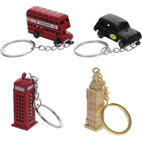LIFKOME 4-teiliges London-Souvenir-schlüsselanhänger-Set Vintage-Stil Anhänger Metall Dekoration Passend Für Handtaschen Rucksäcke Und Autoschlüssel LIFKOME 4-teiliges London-Souvenir-schlüsselanhänger-Set Vintage-Stil Anhänger Metall Dekoration Passend Für Handtaschen Rucksäcke Und Autoschlüssel von LIFKOME
