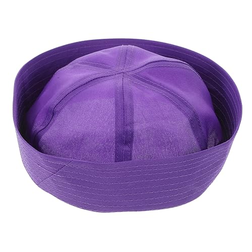 LIFKOME Cosplay Matrosenhut Halloween-matrosenmütze Bootsfahrerhüte Matrosenmütze Für Piratenkapitänshut Halloween Cosplay Hut Segelmütze Damen Bilden Violett Polyester Abschlussball von LIFKOME