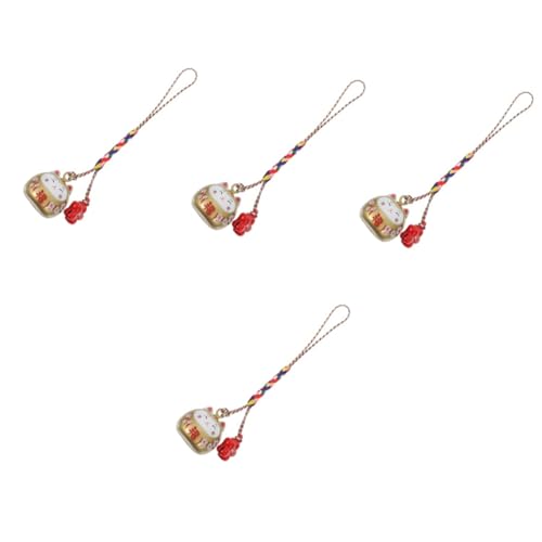 LIFKOME 4stücke Glückskatze Aus Keramik Dekorativer Maneki Neko Schlüsselanhänger Für Handtaschen Rucksäcke Handys Und Mehr Goldene Katze Mit Roten Kirschblüten LIFKOME 4stücke Glückskatze Aus Keramik Dekorativer Maneki Neko Schlüsselanhänger Für Handtaschen Rucksäcke Handys Und Mehr Goldene Katze Mit Roten Kirschblüten von LIFKOME