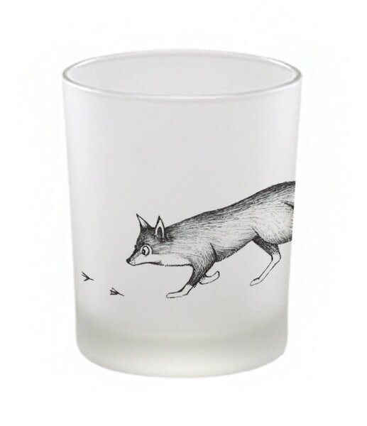 Windlicht »Fuchs & Gans« von LIGARTI | handbedrucktes Teelicht | Kerzenhalter | Kerzenglas von LIGARTI
