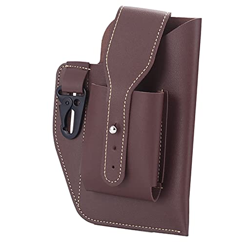 Herren-Handytasche, Gürteltasche, Ledergeldbörse, Lauftasche, Reisetasche, Hüfttasche, Geldbörse, Gürteltasche, Handy-Tasche für Herren, Ledergürtel, Handy, dark coffee von LIGSLN