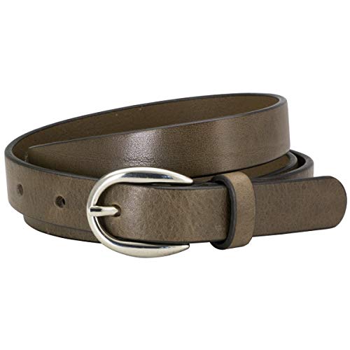 LINDENMANN The Art of Belt Ledergürtel Damen, Gürtel Damen, Vollrindleder Gürtel Frauen, 20 mm breit taupe, Farbe/Color:braun, Size US/EU:Bundweite 90 cm Gesamtlänge 105 cm W 35.5 L von LINDENMANN