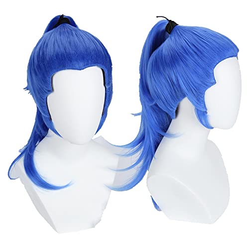 One Piece Impel Down Arc Buggy Cosplay Wig Blue Styled Synthetic Hair + Wig Cap von LINGCOS