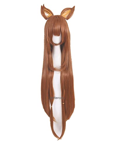 The Rising of the Shield Hero Raphtalia Rafutaria Cosplay Wig 100cm Long Brown Heat Resistant Synthetic Hair Wig + Ears Hairpins The Rising of the Shield Hero Raphtalia Rafutaria Cosplay Wig 100cm Long Brown Heat Resistant Synthetic Hair Wig + Ears Hairpins von LINGCOS