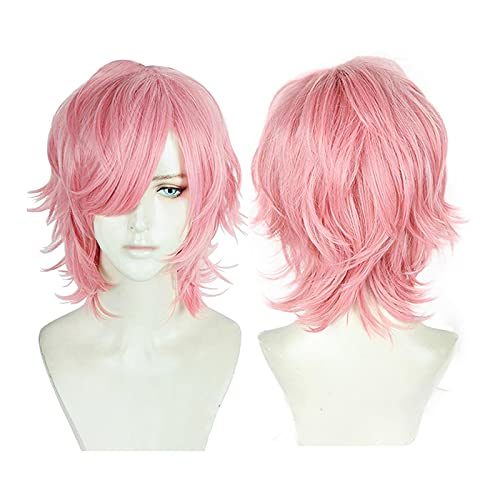 Anime cosplay perücke Ayato Yuri Cosplay Perücke Anime Yarichin Buch BU Club Rosa Kurze Hitzebeständige Synthetische Haar Halloween Party Perücken+Perücke Kappe von LINLINCD