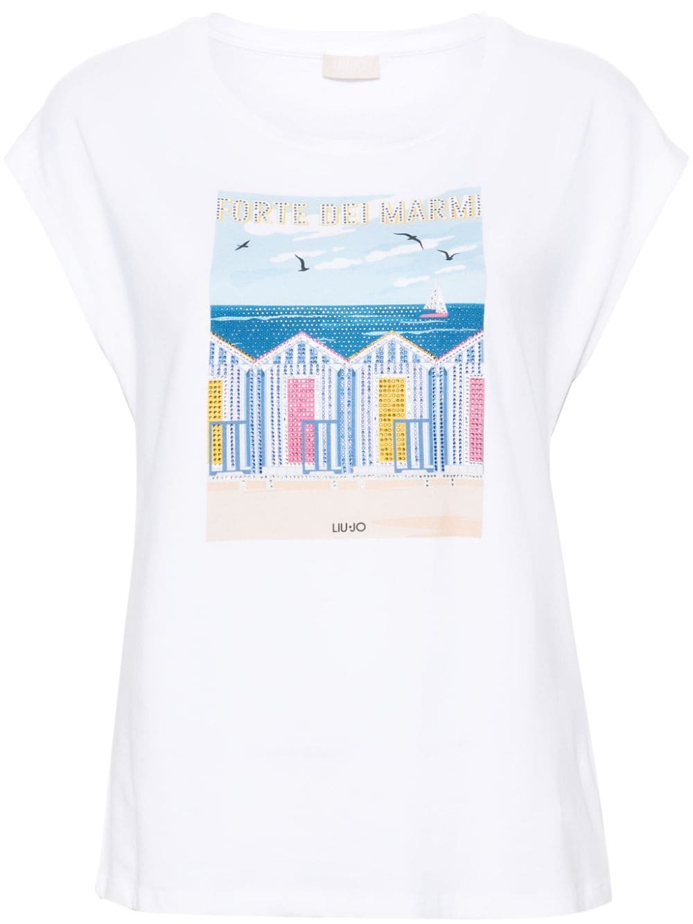 LIU JO T-Shirt mit City-Print - Weiß von LIU JO