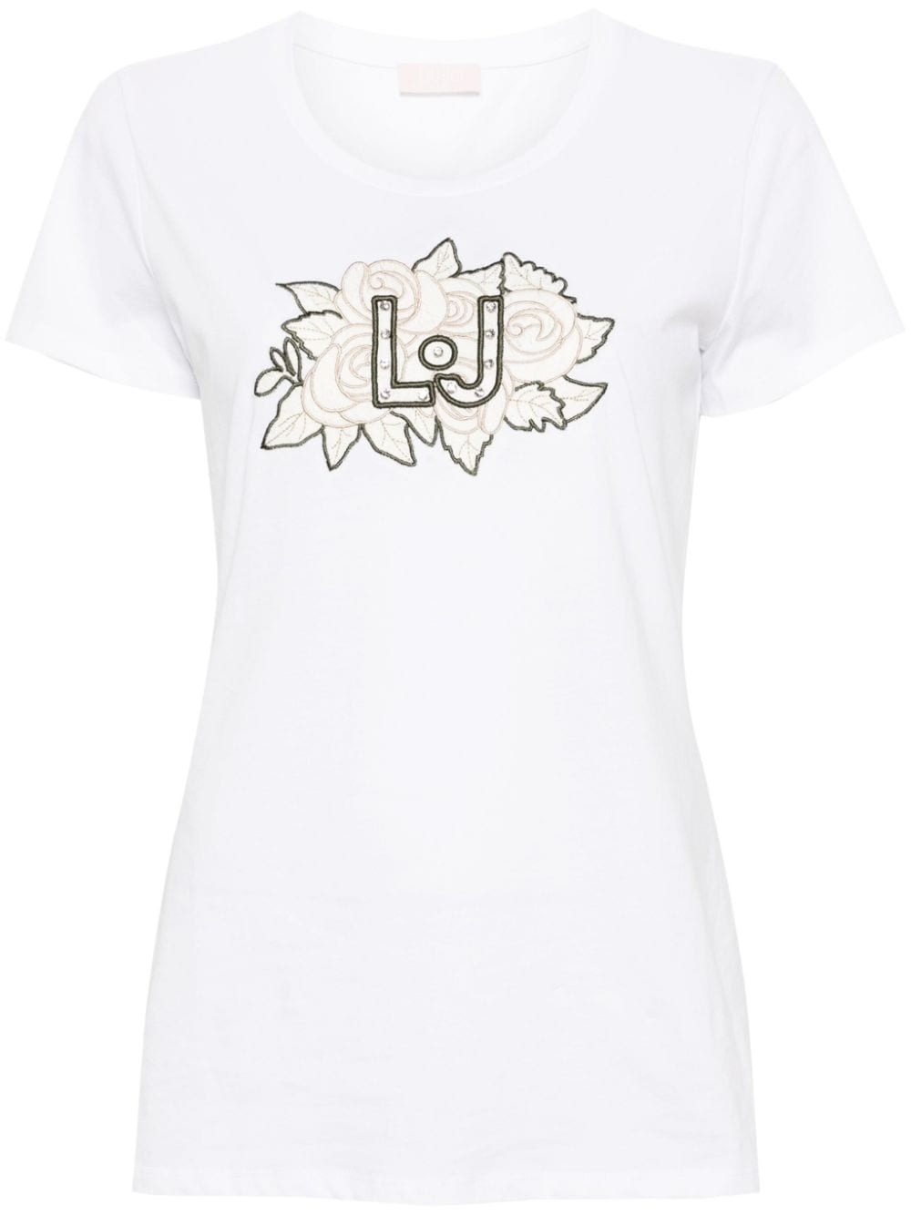 LIU JO T-Shirt mit Logo-Stickerei - Weiß von LIU JO