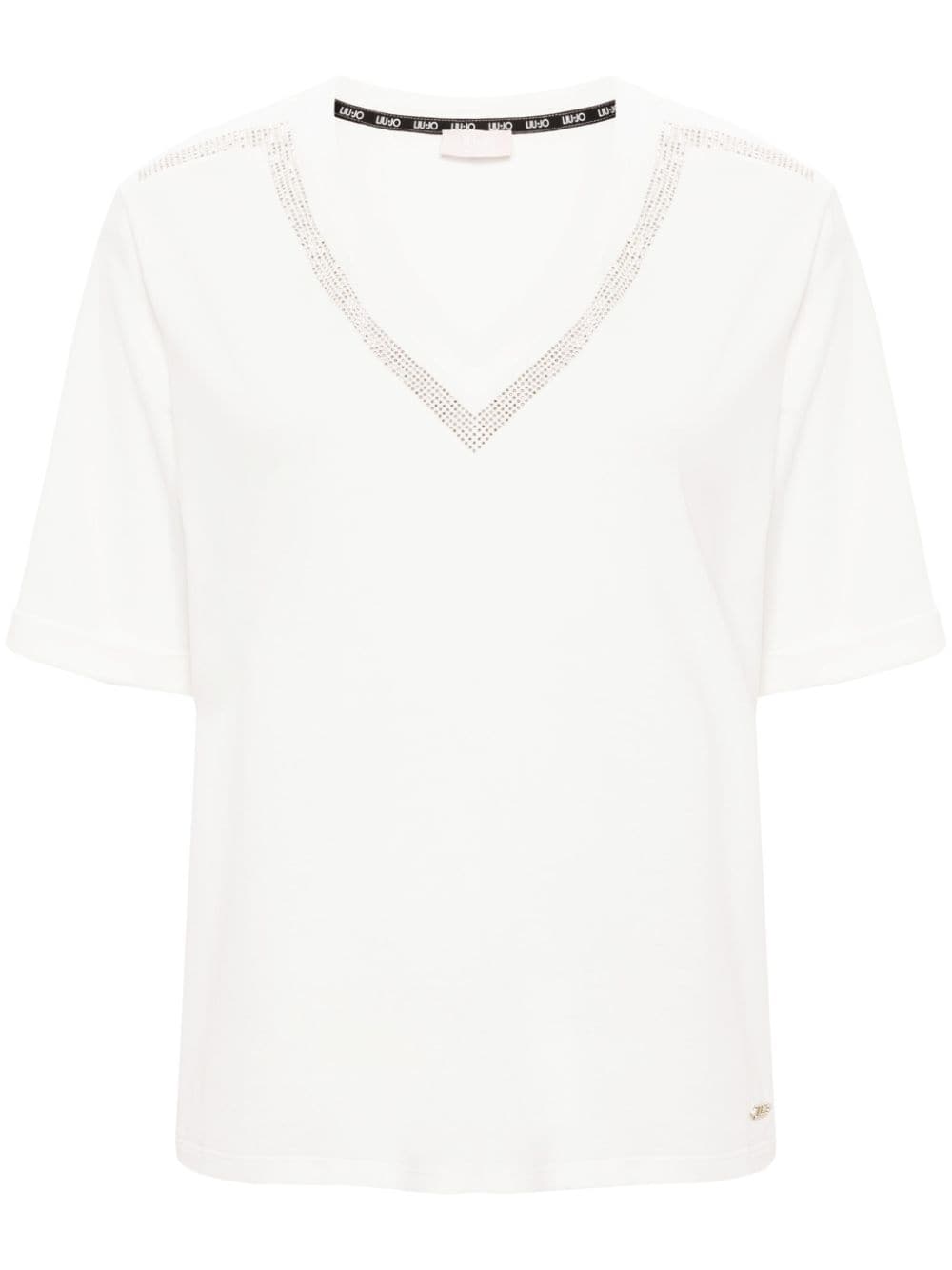 LIU JO T-Shirt mit Perlenverzierung - Weiß von LIU JO