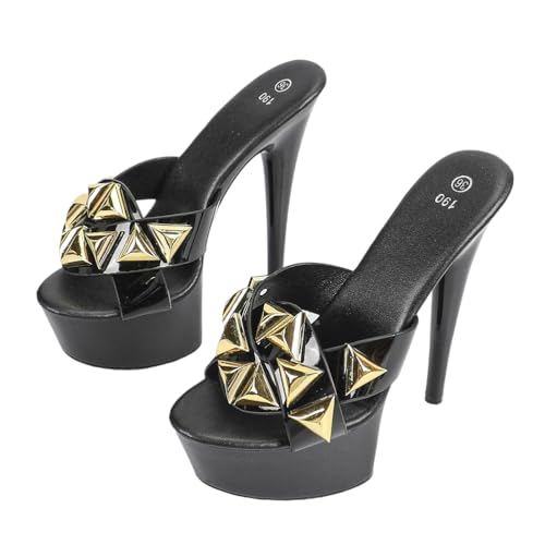 Sexy 15 cm hohe Stiletto-High-Heels-Sandalen für Damen | für Strandpartys, Hochzeiten, Stripper-, Pole-Dance- und Nachtclub-Events,Schwarz,34 EU Sexy 15 cm hohe Stiletto-High-Heels-Sandalen für Damen | für Strandpartys, Hochzeiten, Stripper-, Pole-Dance- und Nachtclub-Events,Schwarz,34 EU von LIUGUISUOCHBH