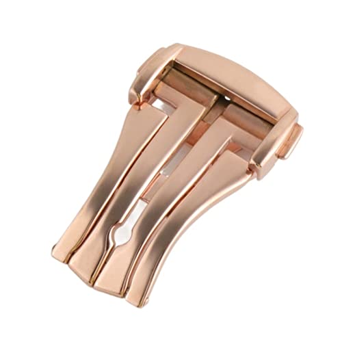 LIUYAPENG Edelstahlarmband Faltschließe passend for OMG Faltschließe Uhrenzubehör 18mm 20mm (Color : Rose Gold 20mm) von LIUYAPENG