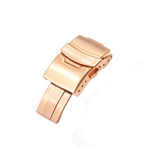 LIUYAPENG Uhrenzubehör Schnalle Faltschließe for Seiko Fit for Citizen Solide Edelstahlschließe Uhrenarmbandschnalle 18 mm 20 mm 22 mm 24 mm (Color : Rose Gold-20mm) von LIUYAPENG