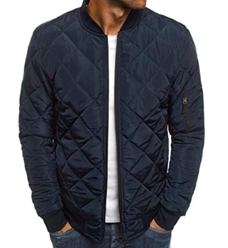 LIUYUYOUGO Herren Winterjacke,Herren Winter Warme Jacke Lässig Kurz Leicht Einfarbig Marineblau Raute Gitter Stehkragen Outdoor Jacken Gesteppter Wattierter Parka Mantel Winddichte Oberbekleidung F LIUYUYOUGO Herren Winterjacke,Herren Winter Warme Jacke Lässig Kurz Leicht Einfarbig Marineblau Raute Gitter Stehkragen Outdoor Jacken Gesteppter Wattierter Parka Mantel Winddichte Oberbekleidung F von LIUYUYOUGO