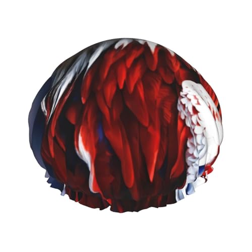Amerikanischer Weißkopfseeadler mit Weißkopfseeadler-Druck, doppellagig, Duschhaube, Badehaube, für Damen und Herren, Duschhaube, Salon, Heimgebrauch Amerikanischer Weißkopfseeadler mit Weißkopfseeadler-Druck, doppellagig, Duschhaube, Badehaube, für Damen und Herren, Duschhaube, Salon, Heimgebrauch von LIXLZH