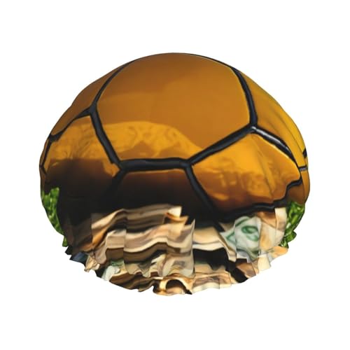 Doppelschichtige Duschhaube, Fußball-Druck, Badehaube, Duschhaube, für Damen und Herren, Duschhaube, Salon, Heimgebrauch Doppelschichtige Duschhaube, Fußball-Druck, Badehaube, Duschhaube, für Damen und Herren, Duschhaube, Salon, Heimgebrauch von LIXLZH