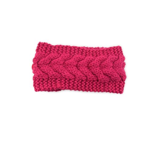LIXSAZSE Stirnbänder Winter winddicht elastisch mit Knöpfen gehäkelt warm klobig universal Damen Ohrenschützer Geschenke für Frauen, Fuchsie LIXSAZSE Stirnbänder Winter winddicht elastisch mit Knöpfen gehäkelt warm klobig universal Damen Ohrenschützer Geschenke für Frauen, Fuchsie von LIXSAZSE